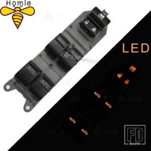 トヨタ バックライト LED ウィンドウスイッチ自動オレンジ左駆動 RAV4 カムリカローラオーリスヤリス 84820-06130 84820-02190 - 1x main switch