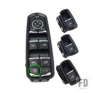 ポルシェ 新ブランド 4 ドアフロントドアウィンドウスイッチピリオンシートパナメーラカイエンマカン 7PP959858RDML 7PP959858MDML 7PP959855C - Set--child
