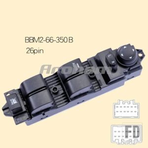 マツダ BEK6-66-350 BEK666350 BBM2-66-350B BBM266350B パワーウィンドウマスタースイッチ 2011-15 3 1.6L 2.0L - No folding