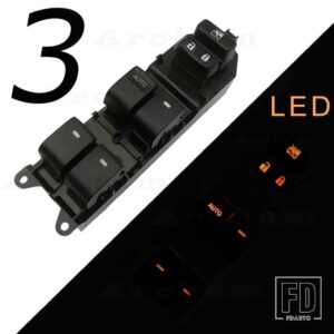 トヨタ バックライト LED ウィンドウスイッチピリオンシート RAV4 カムリカローラオーリスヤリスクルーザー 84820-06130 84820-02190 左駆動 - 7 orange