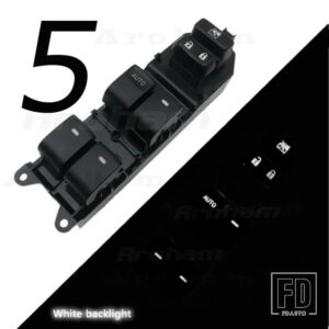 トヨタ バックライト LED ウィンドウスイッチピリオンシート RAV4 カムリカローラオーリスヤリスクルーザー 84820-06130 84820-02190 左駆動 - 7 white