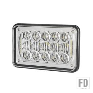 ホンダ スズキ 1個 ドットブラックオートバイ DRL ランプ 4X6 LED ヘッドライト XR250 XR400 XR650 DRZ アクセサリー長方形ライト - 1pcs Sliver