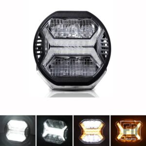ジープ 4X4 オフロード LED ライト バー 12V 24V スポット ワーク ライト ホワイト ランプ自動 ATV オートバイ トラック 用アンバー運転自動フ - 1PCS 5.75inch