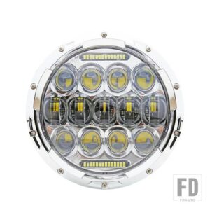 7インチ ラウンドLED 7インチ プロジェクションヘッドライト 2012-2016 ハーレー FLD デビッドソン ツーリングロッド ファットボーイ ヘリテー - 1pcs Sliver 75W