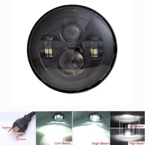 ジープ ランドローバー 7インチ LED ヘッドライト LADA NIVA 4X4 H4 DRL HI/LO ビームランニングライトラングラー JK ディフェンス用 - 1pcs 02 Headlight