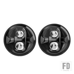 ジープ スズキ オートバイ ハロー 7インチ LED ヘッドライト H4 7インチヘッドランプ TJ JK ハマー LADA NIVA サムライ 4X4 ハーレーヤマハヘッ - 2pcs 02