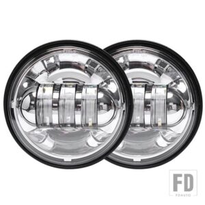 2個 4.5インチオートバイ LED フォグランプロードキングエレクトラグライドウルトラクラシック LED フォグランププロジェクター補助ヘッドライ - Chrome