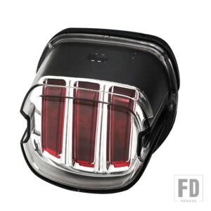 1X LED テールブレーキストップリアライトロープロファイルスモークレイダウンテールライトハーレーダビッドソンダイナスポーツスターと互換性 - sliver