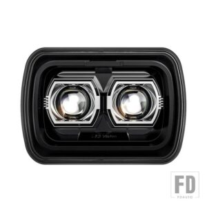 シボレー ジープ 90 ワット 5X7 7X6インチ長方形シールドビーム LED ヘッドライト H4 9003 プラグ 6054 H5054 ラングラー YJ XJ S10 ブレザー自 - 1pcs 90W