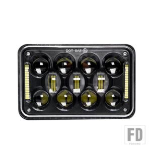 ホンダ スズキ 4 6インチ 5インチプロジェクター LED ヘッドライト DRL H4 ハイ/ロー XR250 XR400 XR650 DRZ 交換 H4651 H4652 H4656 H4666 - 1pcs black