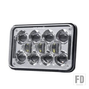 ホンダ スズキ 4 6インチ 5インチプロジェクター LED ヘッドライト DRL H4 ハイ/ロー XR250 XR400 XR650 DRZ 交換 H4651 H4652 H4656 H4666 - 1pcs Sliver