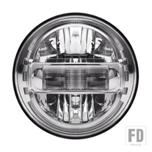 ジープ ランドローバー 12V LED 7インチヘッドライト LADA NIVA アーバン JK ディフェンダーハマーアングルアイズラウンド 7インチヘッドランプ - 1pcs silver