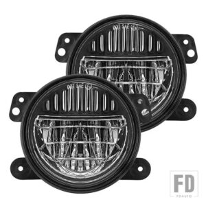 ジープ 4インチLED フォグランプ用ラングラー JK LJ TJ ダッジクライスラージャーニーマグナム LED フォグランプ電球オート LEN プロジェクター - black2