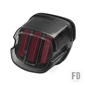 DOT テールリアライト LED リアランプテールライトブレーキストップウィンカーハーレーダビッドソンスポーツスターソフテイルダイナレイダウン - Black