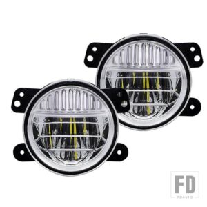 ジープ 4インチ LED フォグランプ取付ブラケットラングラー JL 2018 2019 ラングラー JK TJ LJ ハマー H1 H2 ダッジクライスラー - For JK Sliver