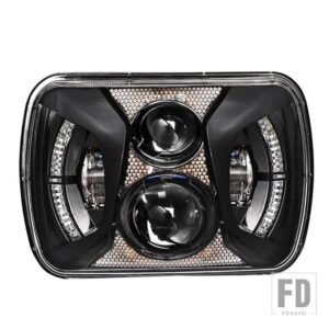 フォード ジープ DRL 7X6 5X7 LED ヘッドライトラングラー YJ チェロキー XJ 1984 - 2001 GMC IP67 防水高低ビーム - 1pcs 75W
