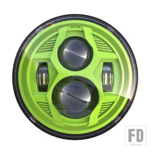 ジープ 日産 1ペア 7インチ LED ヘッドライト パトロール Y60 ハマー H1 H2 LADA 4X4 7インチヘッドランプ DRL ウィンカーライトラングラー TJ - green