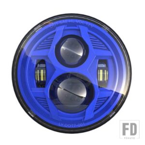 ジープ 日産 1ペア 7インチ LED ヘッドライト パトロール Y60 ハマー H1 H2 LADA 4X4 7インチヘッドランプ DRL ウィンカーライトラングラー TJ - Blue