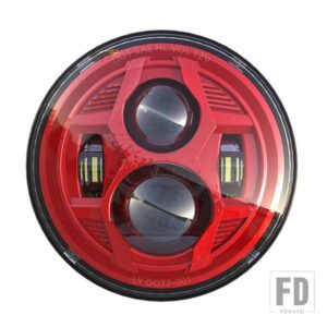 ジープ 日産 1ペア 7インチ LED ヘッドライト パトロール Y60 ハマー H1 H2 LADA 4X4 7インチヘッドランプ DRL ウィンカーライトラングラー TJ - Red