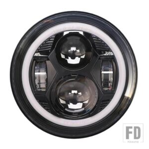 ジープ 日産 1ペア 7インチ LED ヘッドライト パトロール Y60 ハマー H1 H2 LADA 4X4 7インチヘッドランプ DRL ウィンカーライトラングラー TJ - Black8