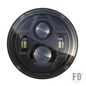 ジープ 日産 1ペア 7インチ LED ヘッドライト パトロール Y60 ハマー H1 H2 LADA 4X4 7インチヘッドランプ DRL ウィンカーライトラングラー TJ - black2