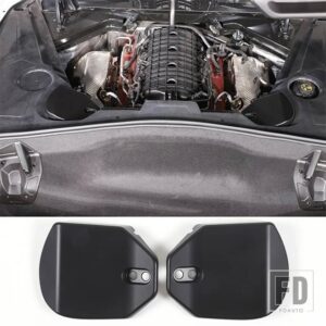 シボレー ABS 赤コルベット C8 スティングレイ Z51 Z06 2020-2023 リアショックアブソーバータワートップカバーアクセサリー - Style A Matte Black