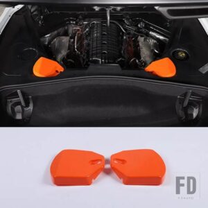 シボレー ABS 赤コルベット C8 スティングレイ Z51 Z06 2020-2023 リアショックアブソーバータワートップカバーアクセサリー - Style A orange