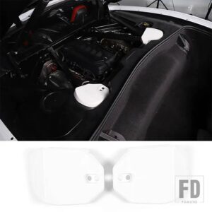 シボレー ABS 赤コルベット C8 スティングレイ Z51 Z06 2020-2023 リアショックアブソーバータワートップカバーアクセサリー - Style A white