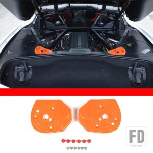 シボレー ABS 赤コルベット C8 スティングレイ Z51 Z06 2020-2023 リアショックアブソーバータワートップカバーアクセサリー - Style B orange