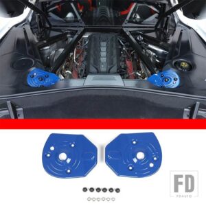 シボレー ABS 赤コルベット C8 スティングレイ Z51 Z06 2020-2023 リアショックアブソーバータワートップカバーアクセサリー - STYLE B - BLUE