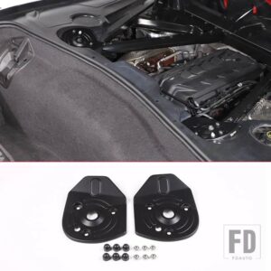 シボレー ABS 赤コルベット C8 スティングレイ Z51 Z06 2020-2023 リアショックアブソーバータワートップカバーアクセサリー - Style B Matte black