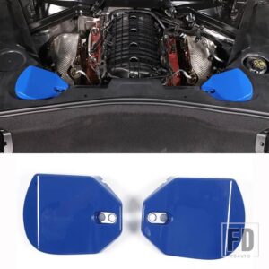 シボレー ABS 赤コルベット C8 スティングレイ Z51 Z06 2020-2023 リアショックアブソーバータワートップカバーアクセサリー - STYLE A - BLUE