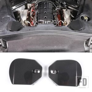 シボレー ABS 赤コルベット C8 スティングレイ Z51 Z06 2020-2023 リアショックアブソーバータワートップカバーアクセサリー - Style A carbon fiber