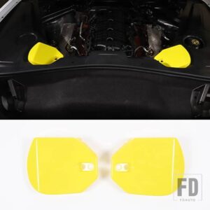 シボレー ABS 赤コルベット C8 スティングレイ Z51 Z06 2020-2023 リアショックアブソーバータワートップカバーアクセサリー - Style A yellow