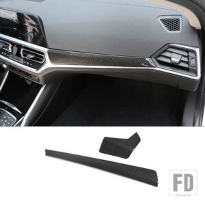 BMW ABS カーボン 3/4シリーズ G20 G28 G22 2020-2023 カーセンターコンソールギアシフトパネルフレームカバートリムカーアクセサリー - Style B-Carbon Fiber