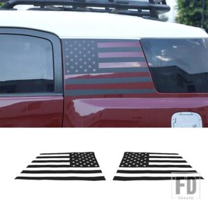 トヨタ FJ クルーザー 2007-2021 裏側窓ガラスリアサイドウィンドウプルフラワーフィルムステッカーカーアクセサリー - Style C