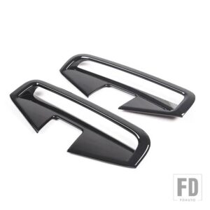 BMW 4シリーズ G22 G23 2021-2023 ABS カーボン/ブラック ABS フロントフォグライトフレームカバートリムステッカーカーアクセサリー - ABS black