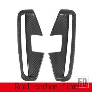 BMW 4シリーズ G22 G23 2021-2023 ABS カーボン/ブラック ABS フロントフォグライトフレームカバートリムステッカーカーアクセサリー - Real carbon fibre