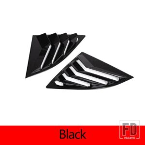 トヨタ 2個 リアウィンドウトライアングル外装 ABS シャッターディフレクター装飾 ACCESSRORIES GR スープラ A90 2019-22 - Black