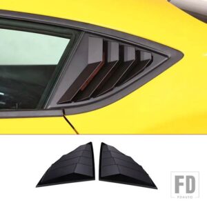 トヨタ 2個 リアウィンドウトライアングル外装 ABS シャッターディフレクター装飾 ACCESSRORIES GR スープラ A90 2019-22 - Matte Black