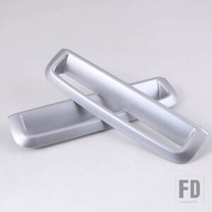 BMW ABS カーボン 4シリーズ G26 2022-2024 フロントフォグランプフレームカバー装飾ステッカー自動 - Silver