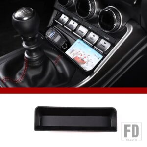 トヨタ スバル BRZ 2022 86 2022 ABS ブラック中央制御収納ボックス多機能電話トレイカーアクセサリー - Style A