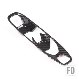シボレー ABS カーボン/マットブラックカバーコルベット C8 2020-2024 カーコンソールギアシフトボタンステッカーアクセサリー - Carbon Fiber