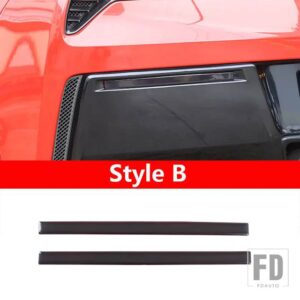 シボレー コルベット C7 2014-2019 ABS ブラックリアテールライトリアフォグランプブラックアウトカバートリムステッカーカーアクセサリー - Style B