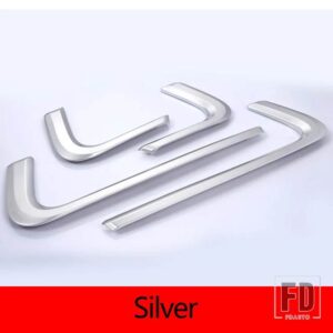 ランドローバー 4個 ABS カーボン/ブラック車内側ドア装飾ストリップトリムレンジローバースポーツ 2014-2019 カーアクセサリー - Silver