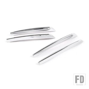 メルセデスベンツ 4個 GLCクラス X253 2020ABS クロームフロントランプ装飾ストリップトリムアクセサリー - Bright Silver