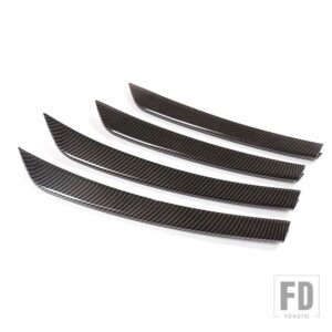 メルセデスベンツ 4個 GLCクラス X253 2020ABS クロームフロントランプ装飾ストリップトリムアクセサリー - Carbon Fiber