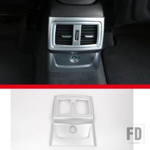 BMW X1 F48 X2 F47 2016-21 ABS カーボン後列エアコンエアアウトレットフレーム装飾ステッカーカーアクセサリー - B Silver
