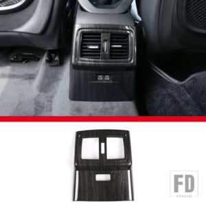 BMW X1 F48 X2 F47 2016-21 ABS カーボン後列エアコンエアアウトレットフレーム装飾ステッカーカーアクセサリー - C-Black wood grain