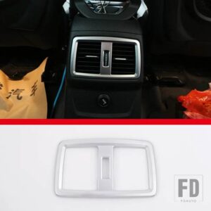 BMW X1 F48 X2 F47 2016-21 ABS カーボン後列エアコンエアアウトレットフレーム装飾ステッカーカーアクセサリー - A Silver